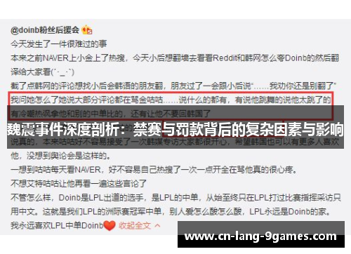 魏震事件深度剖析：禁赛与罚款背后的复杂因素与影响